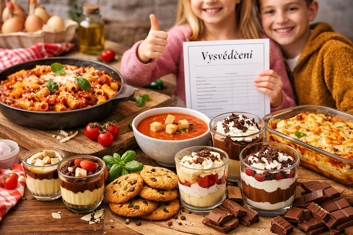 Co vařit o pololetních prázdninách? Rychlá jídla a sladké odměny, které děti milují