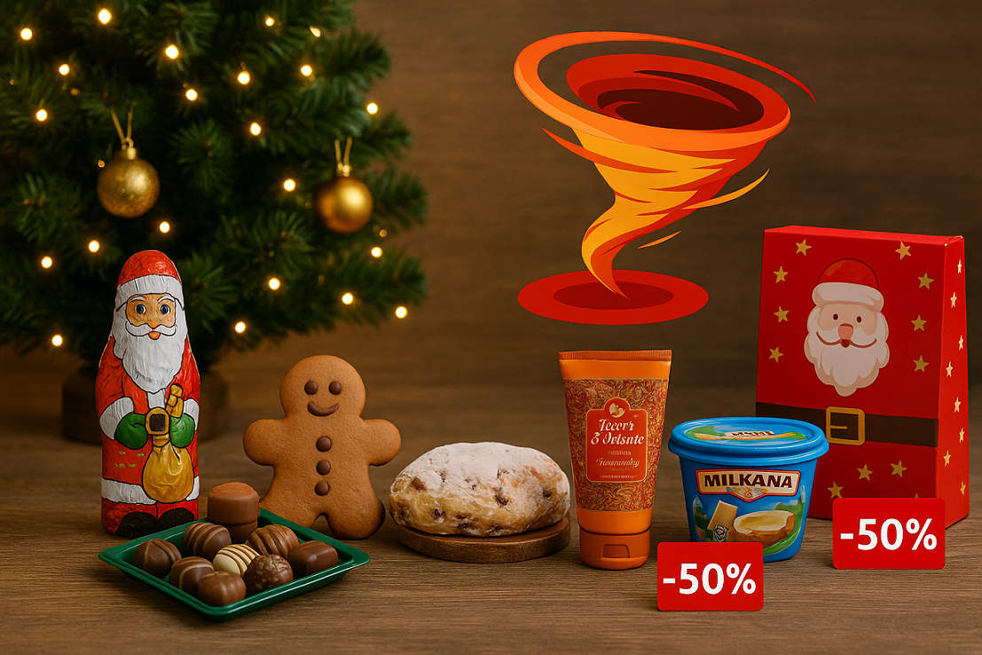 Vánoční dobroty a TOP produkty ve Slevovém tornádu