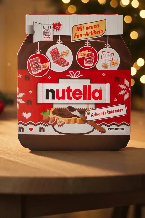 Adventní kalendář Nutella XXL ve tvaru obří sklenice Nutelly