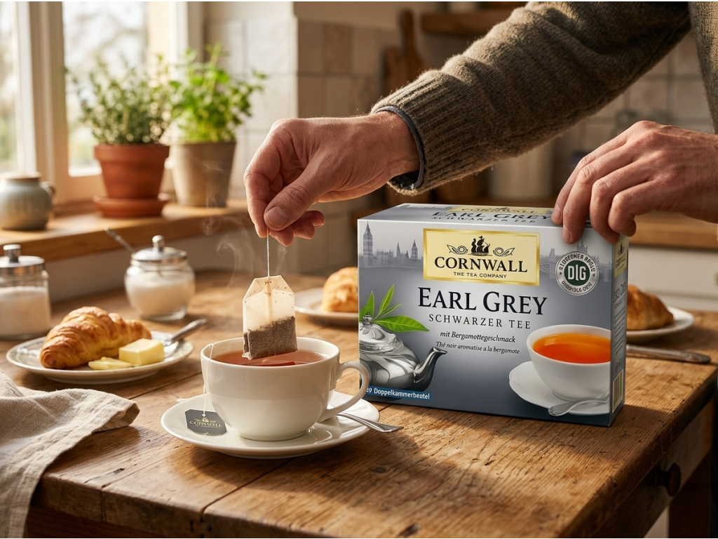 Cornwall černý čaj Earl Grey - příprava čaje