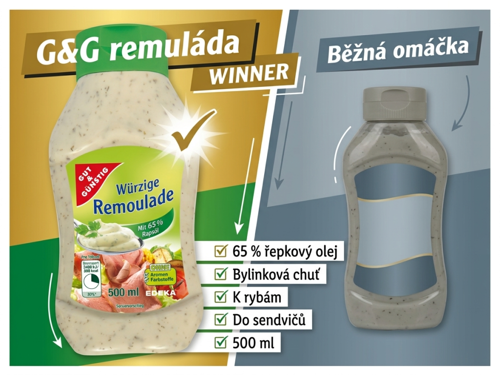 G&G remuláda 500 ml - srovnání
