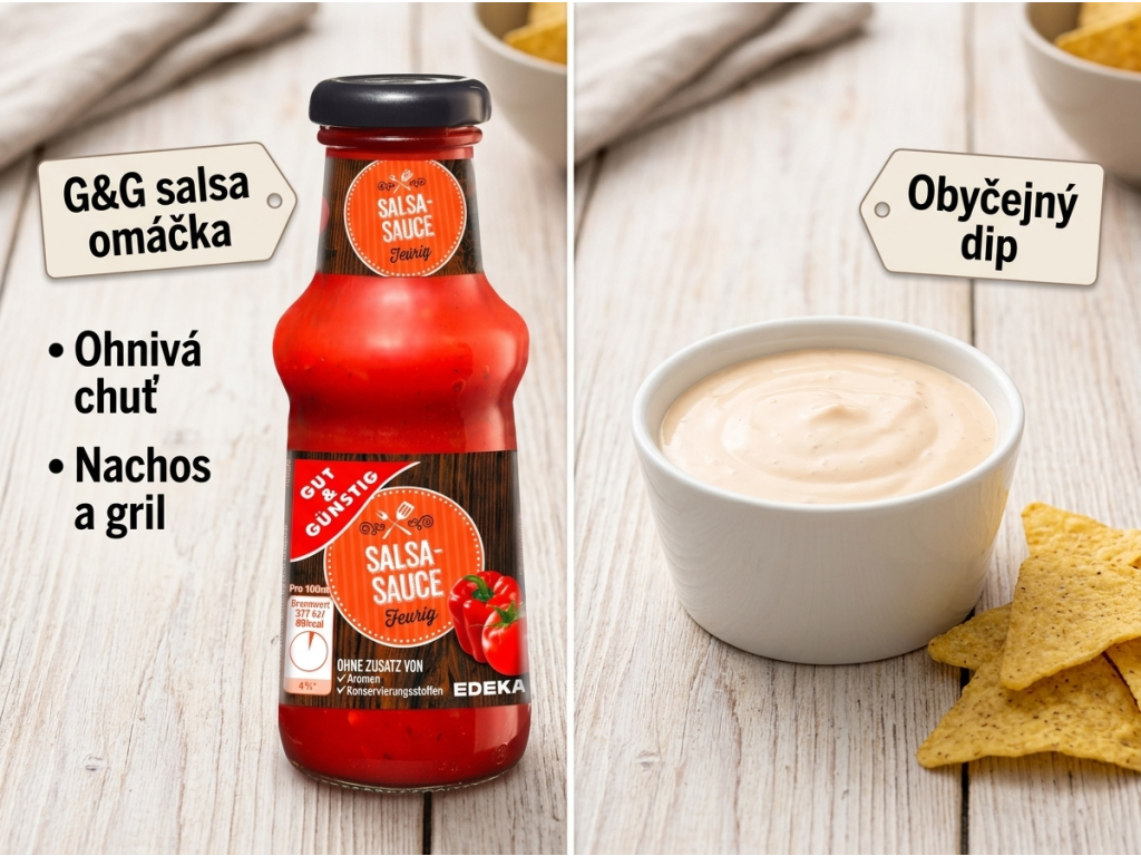 Srovnání salsa omáčky G&G