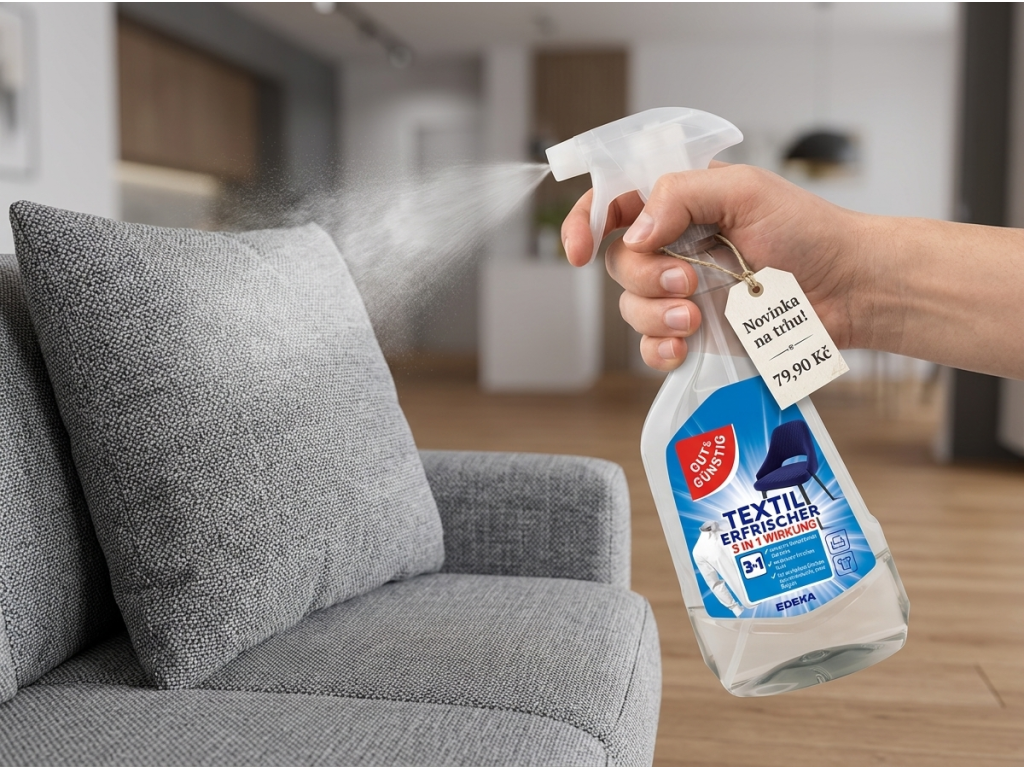 G&G Osvěžovač textilních materiálů 750 ml při použití na textilie