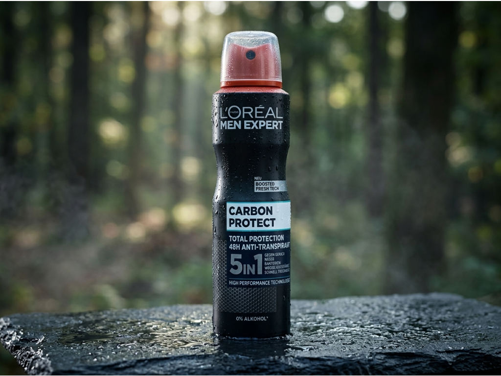 L'Oréal Paris Men Expert Carbon Protect 5v1 antiperspirant ve spreji 150 ml - svěží pánská péče