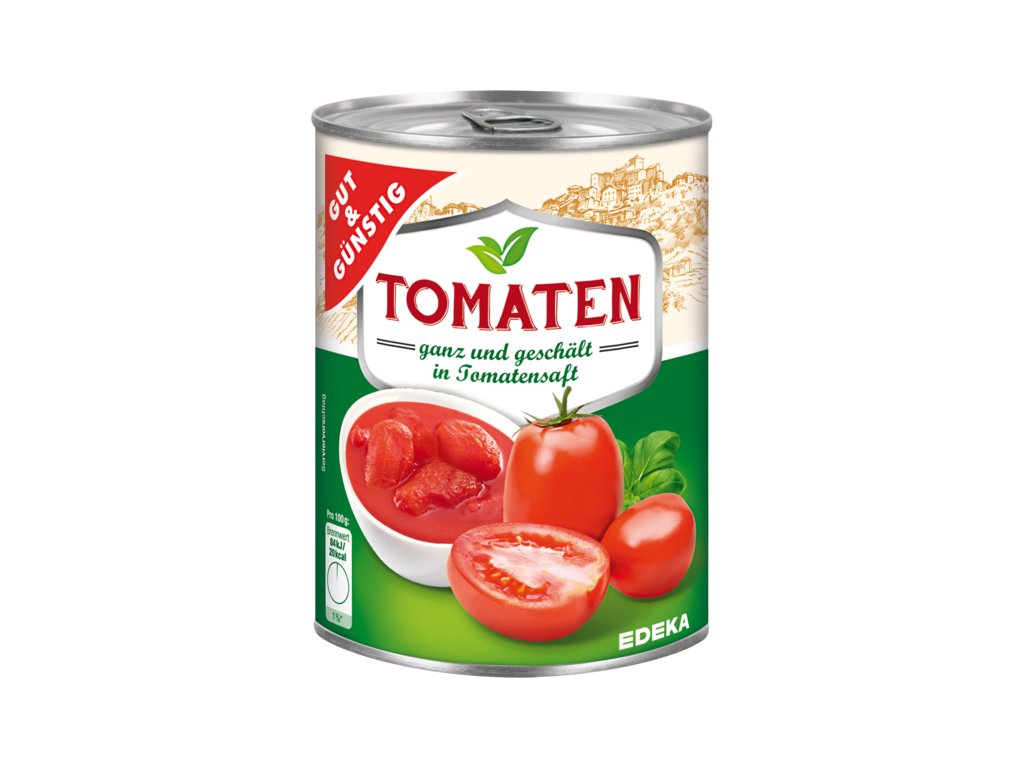 G&G Celá rajčata, loupaná 425ml  - originál z Německa