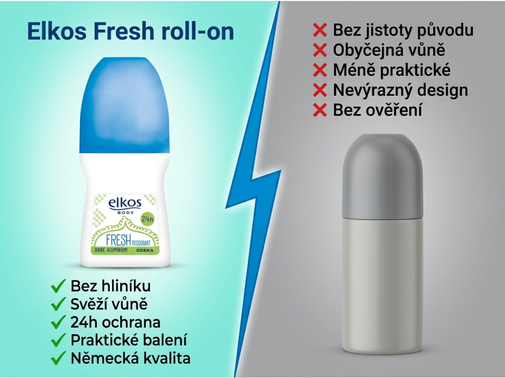 Elkos FRESH Deo Roll-on 50ml - srovnání