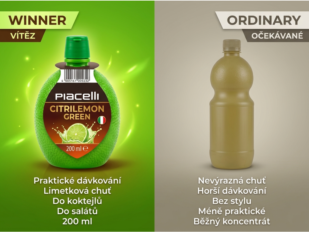 Srovnání Piacelli limetkového koncentrátu