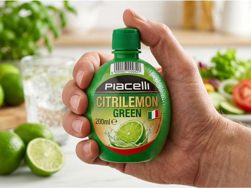 Piacelli limetkový koncentrát v ruce