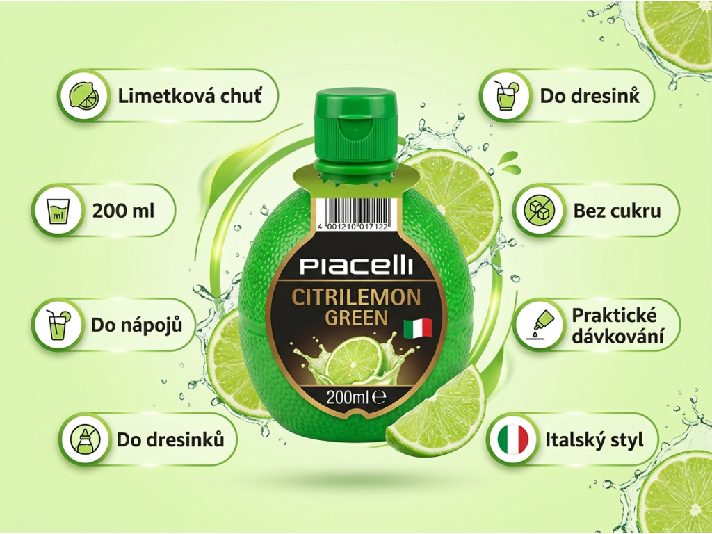 Piacelli limetkový koncentrát - výhody