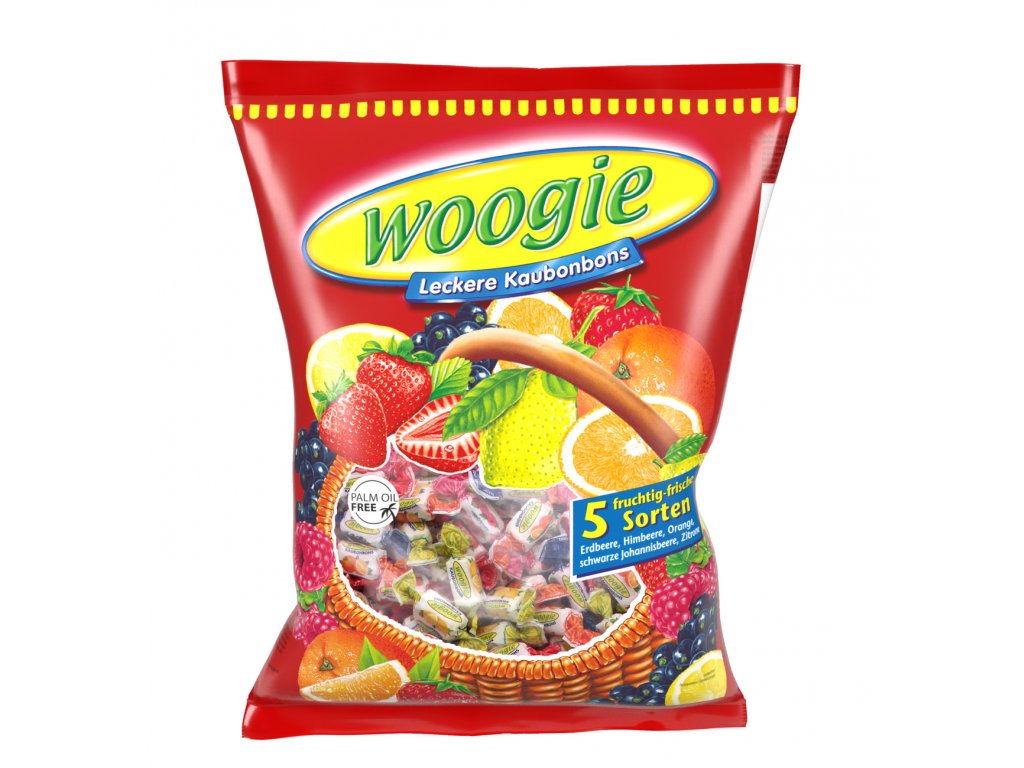 Woogie Žvýkací bonbony v 5 ovocných variantách 500g
