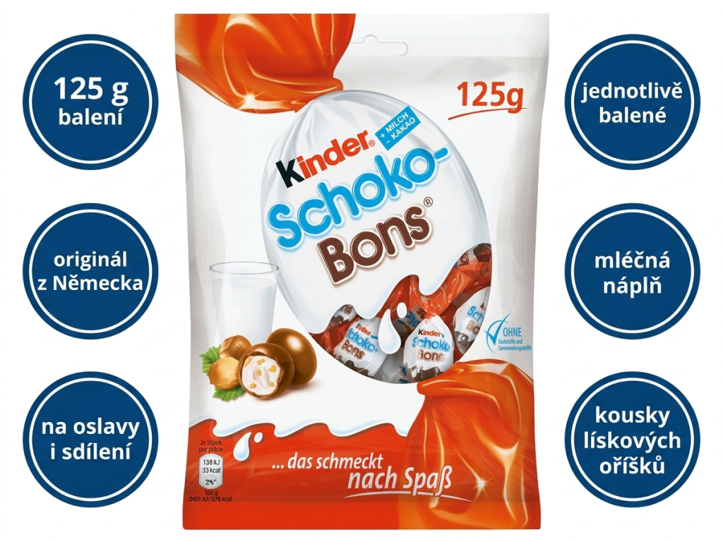 Kinder Schoko-Bons - hlavní výhody