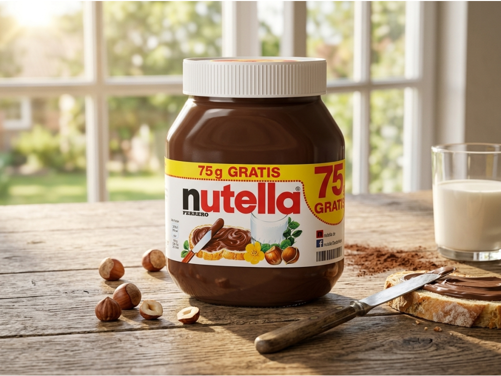 Ferrero Nutella 825g - snídaňový stůl