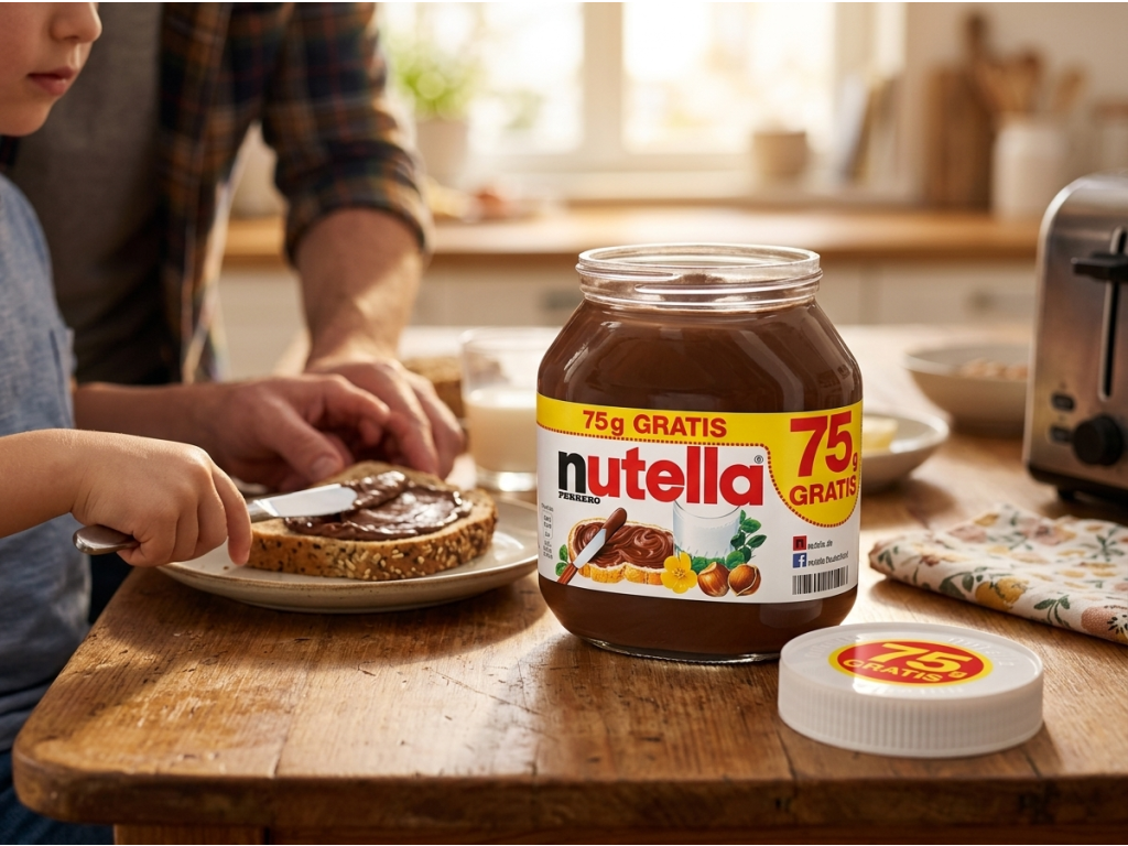 Ferrero Nutella 825g - použití u snídaně