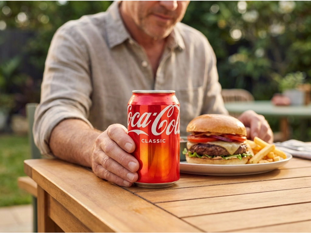 Coca Cola Classic 0,33l - chvíle s jídlem