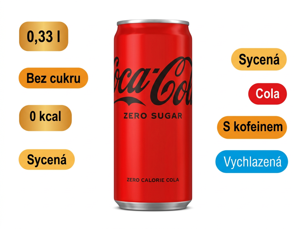 Coca-Cola Zero Sugar - přehled výhod