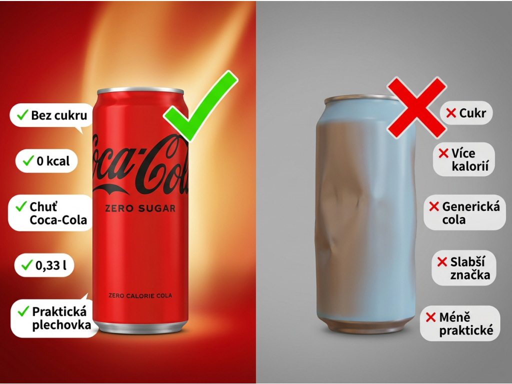 Srovnání Coca-Cola Zero Sugar