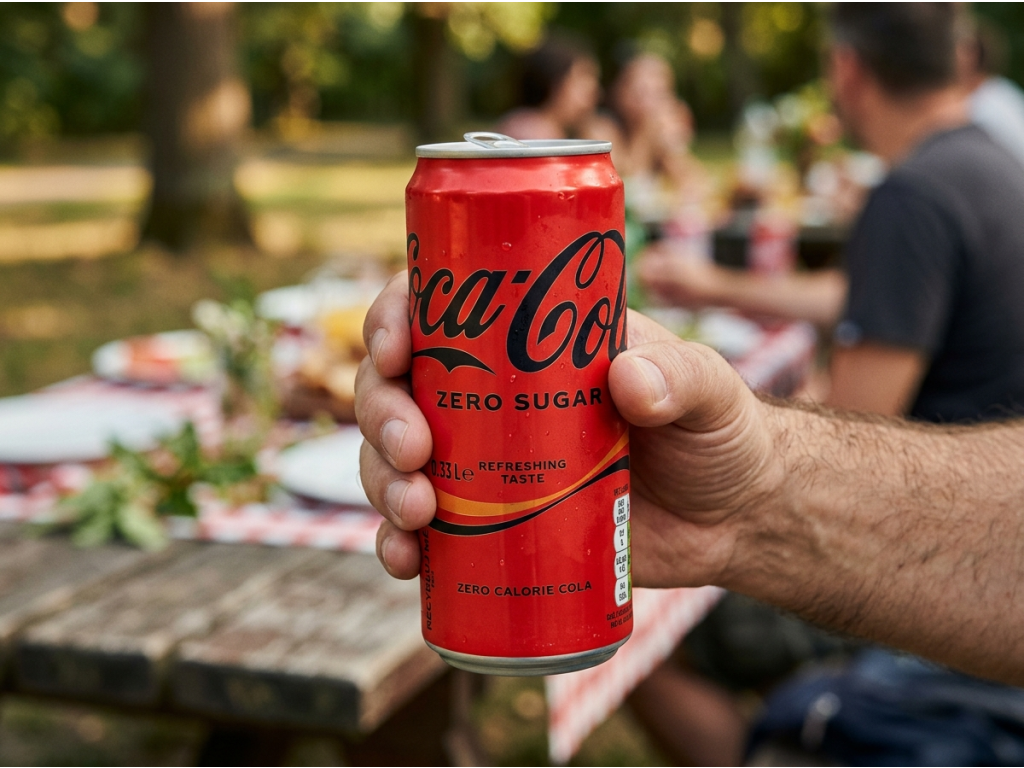 Coca-Cola Zero Sugar v ruce