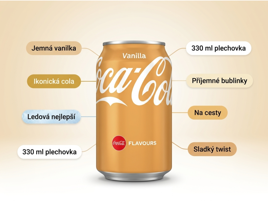 Coca Cola Vanilla 0,33l - hlavní benefity