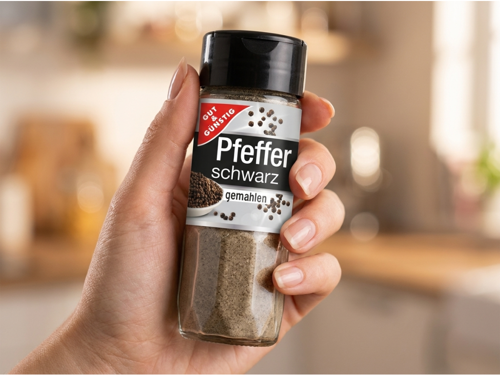 G&G Pepř černý mletý 50 g - v ruce