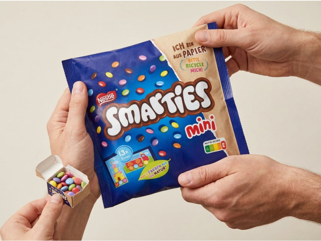 Smarties mini v ruce