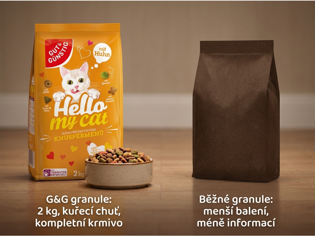 G&G granule pro kočky s kuřecím masem 2 kg - srovnání