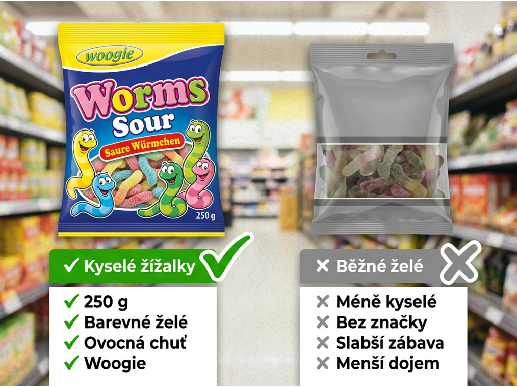 Srovnání kyselých žížalek