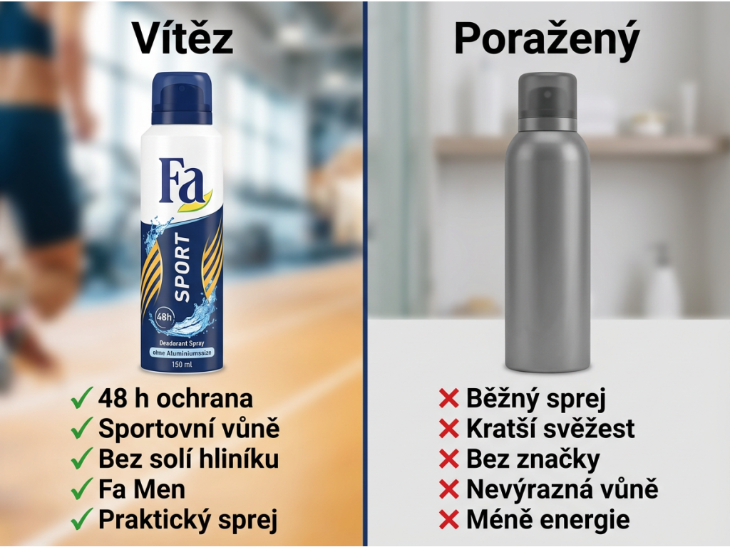 Srovnání deodorantu Fa Men Sport