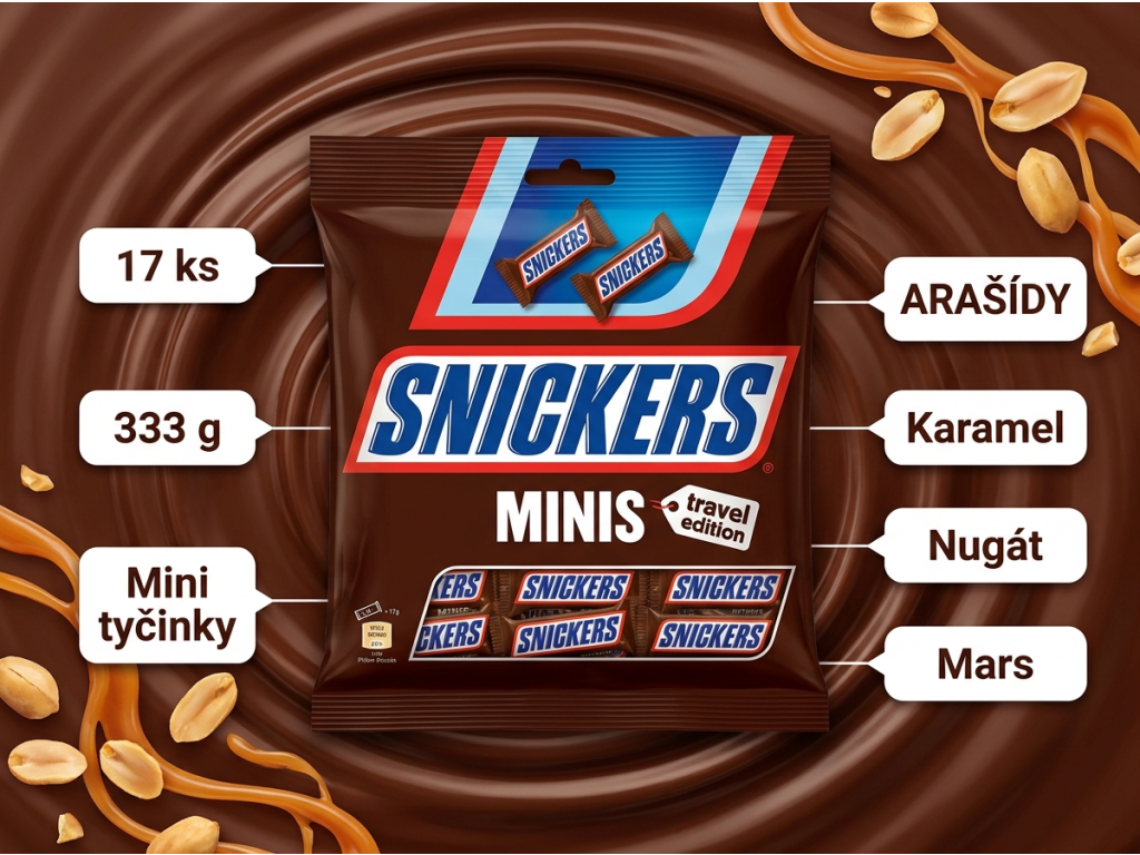 Snickers Minis - přehled výhod