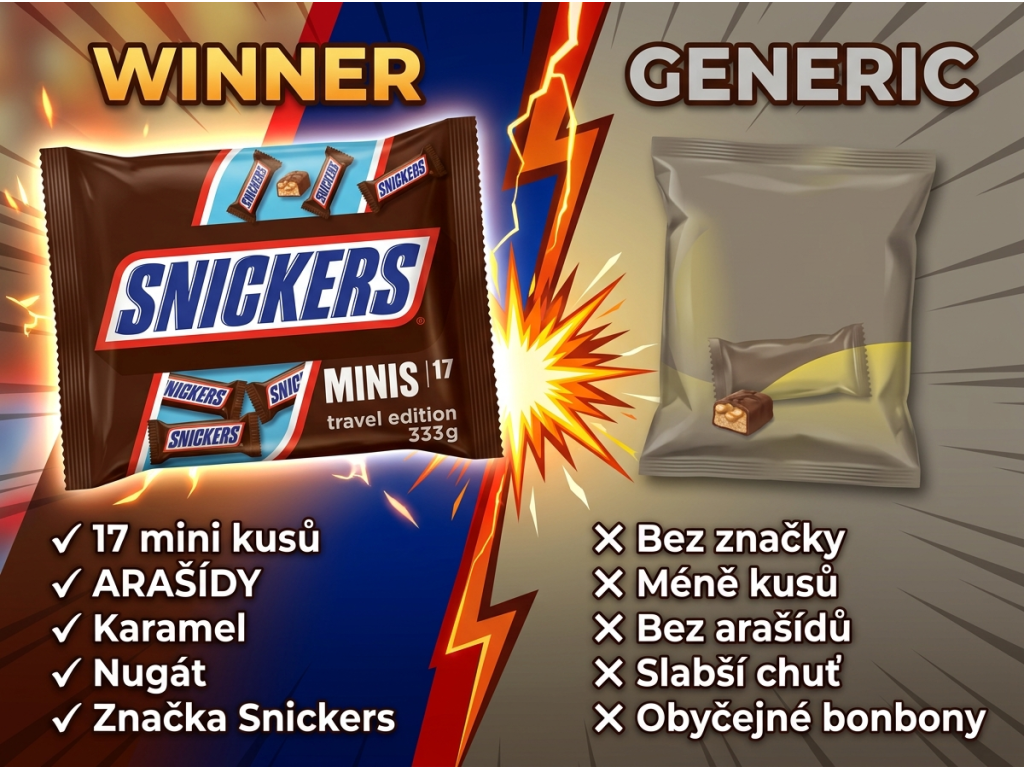 Srovnání Snickers Minis