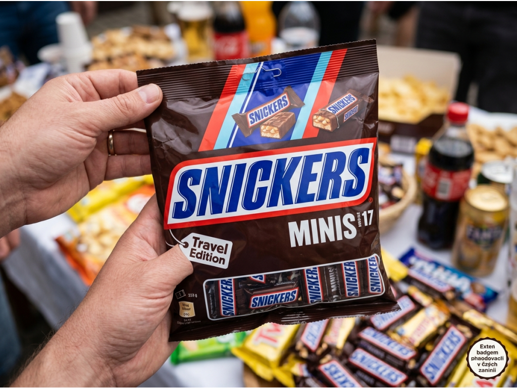 Snickers Minis v ruce