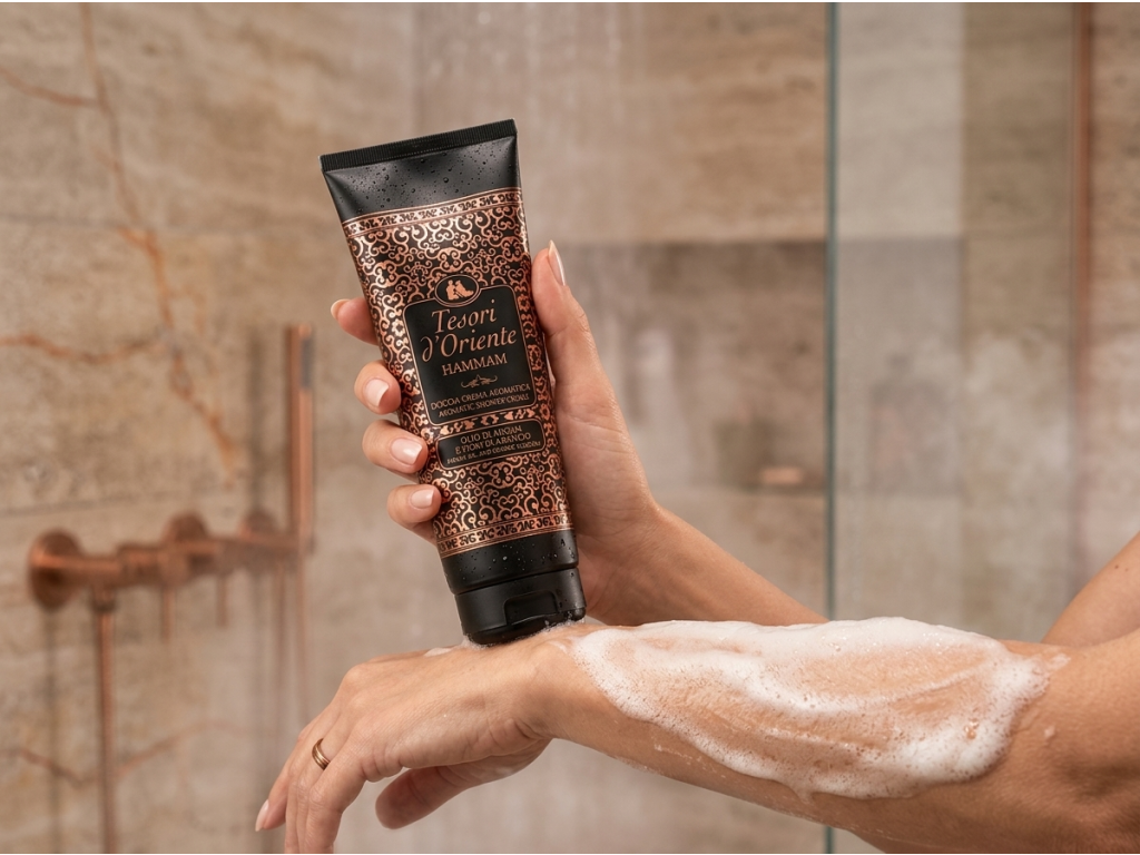 Tesori d'Oriente sprchový krém Hammam 250 ml - aktivní použití