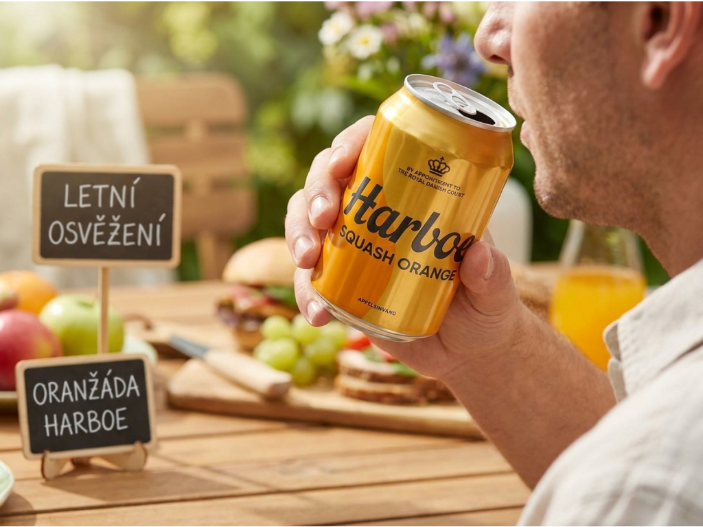 Harboe Squash Orange 330 ml - aktivní použití