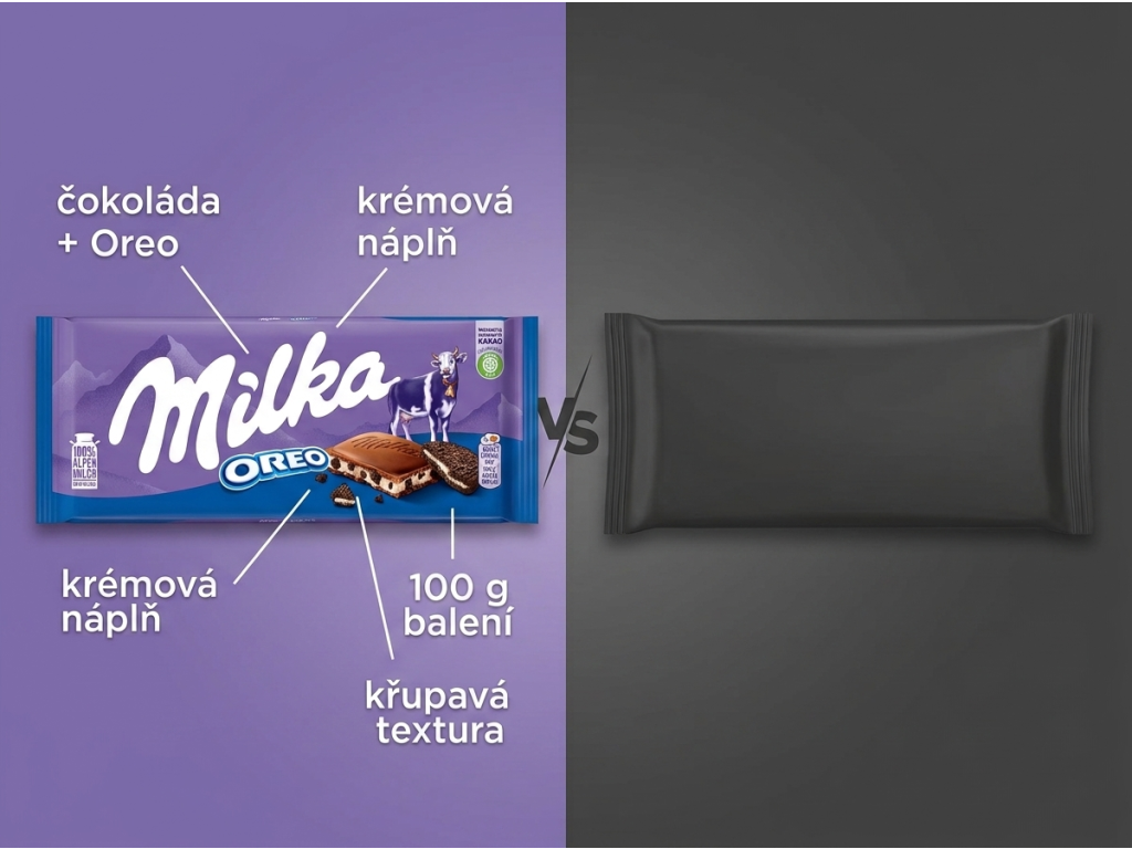 Srovnání Milka Oreo 100 g