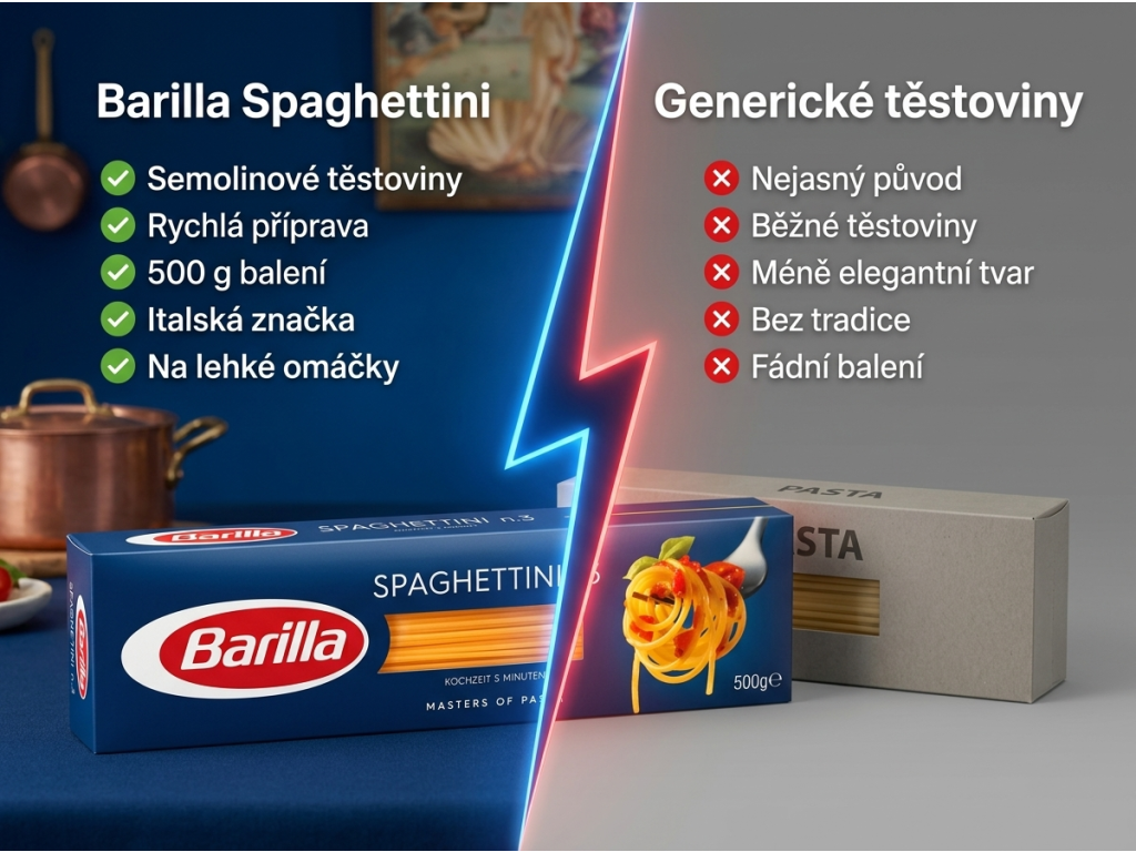 Barilla Spaghettini n.3 - srovnání