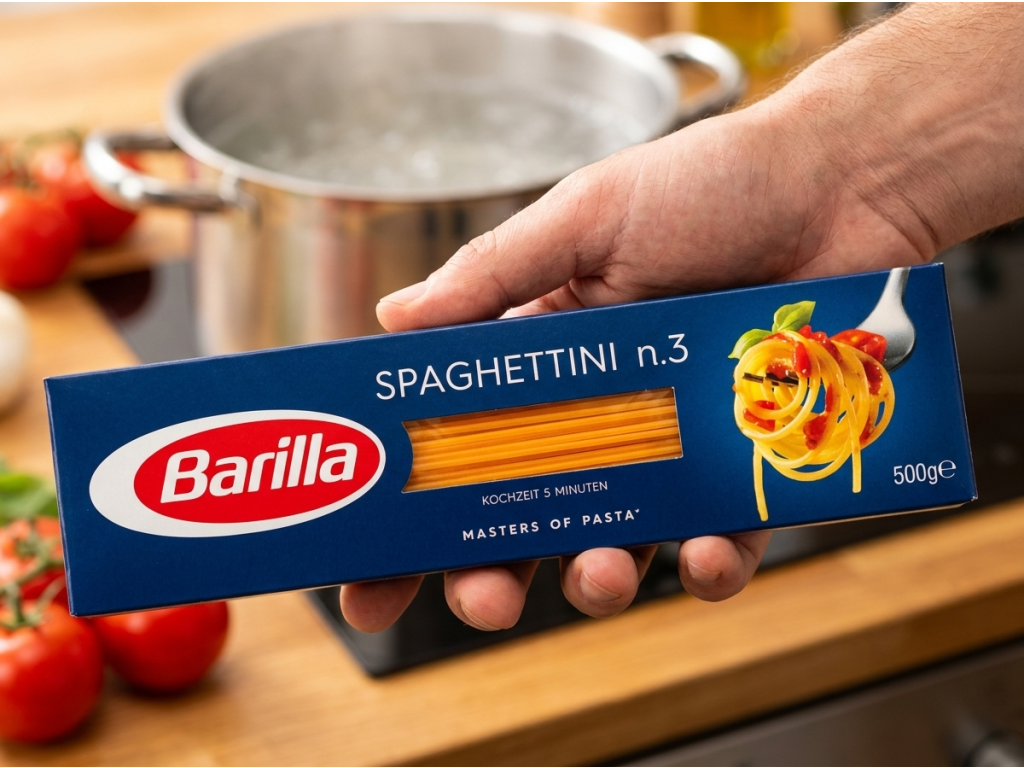 Barilla Spaghettini n.3 - balení v ruce