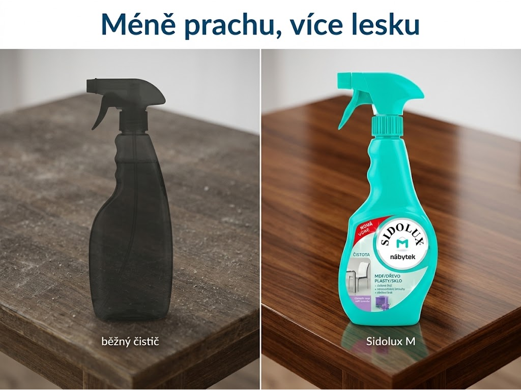 Sidolux M proti prachu srovnání účinku