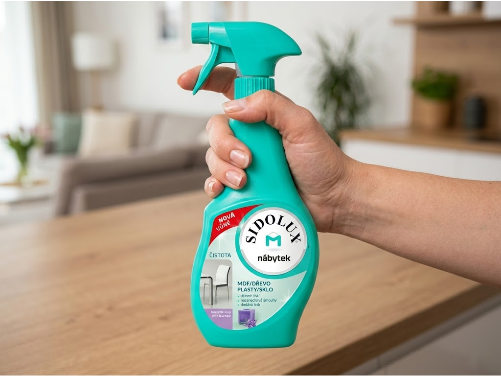 Sidolux M rozprašovač 400 ml v ruce