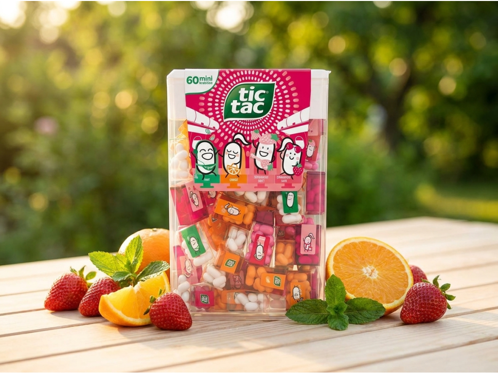 Tic Tac Jahoda Mix Maxi Pack 228g v přírodním prostředí