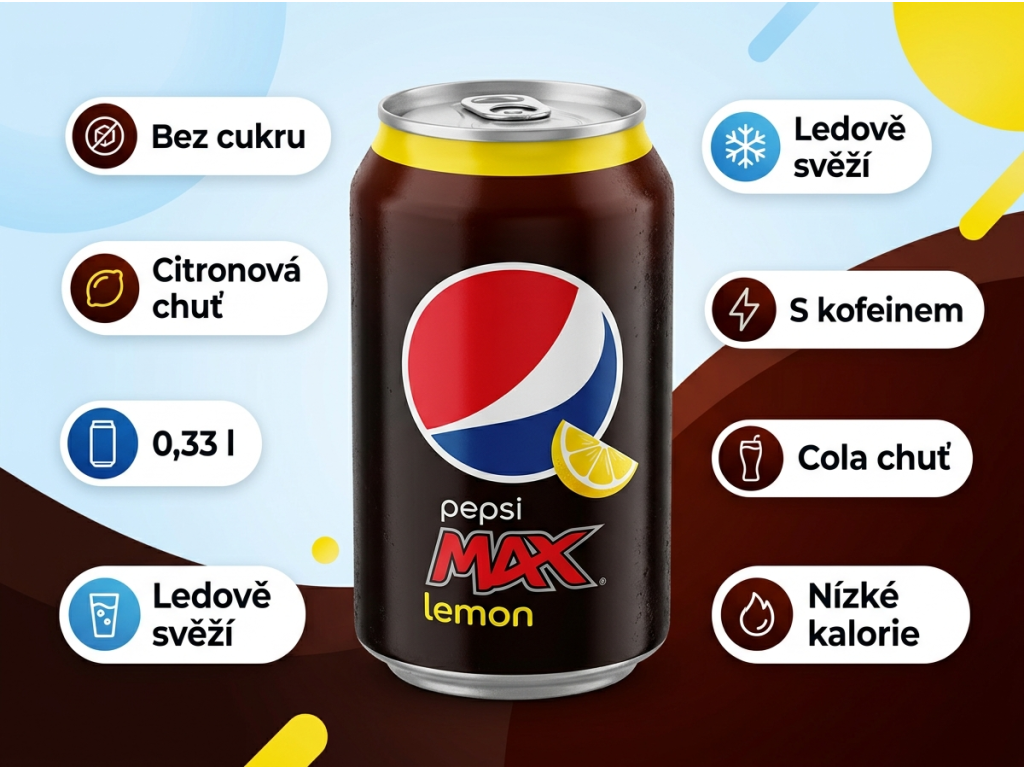 Pepsi Max Lemon - hlavní výhody