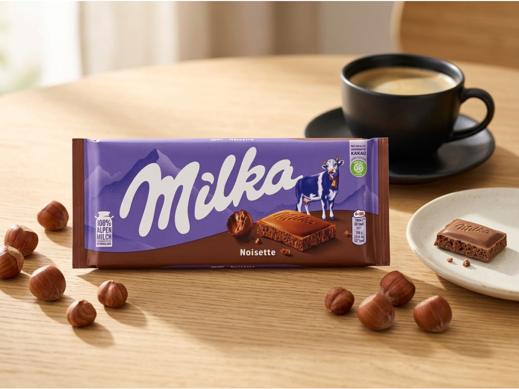 Milka Noisette 90 g s lískovými ořechy