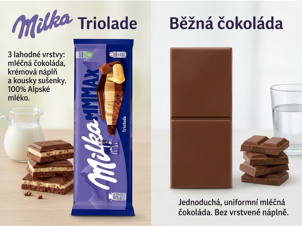Milka Mmmax Triolade 280 g - srovnání