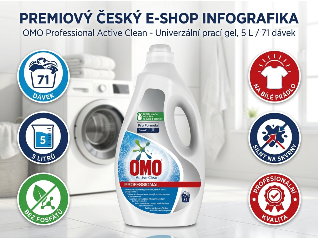 Omo Professional Active Clean - přehled výhod