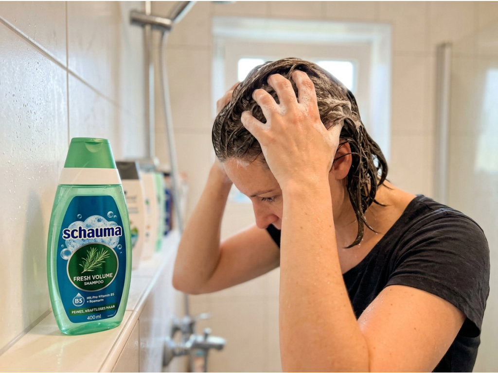 Použití šamponu Schauma Fresh Volume
