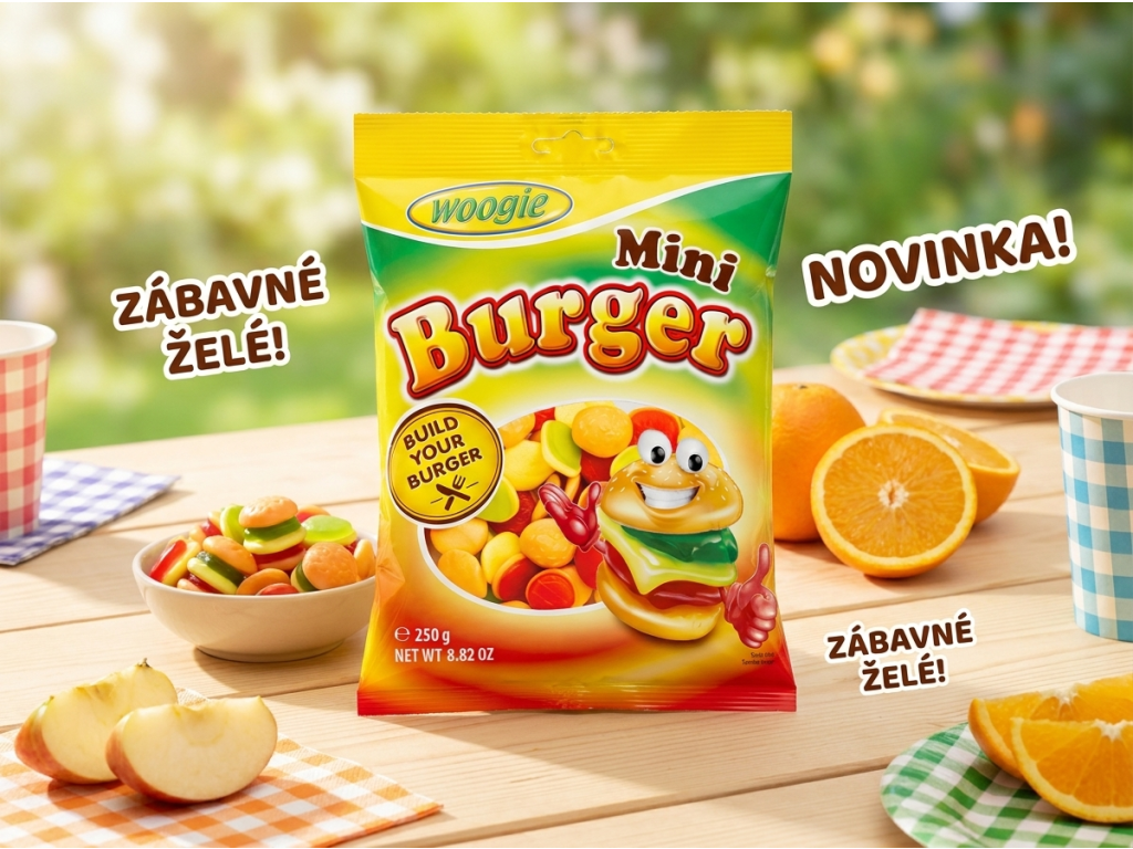 Woogie Mini Burger 250g - bonbony na piknik a oslavy