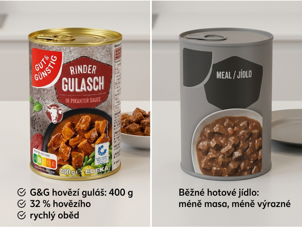 G&G hovězí guláš 400 g - srovnání