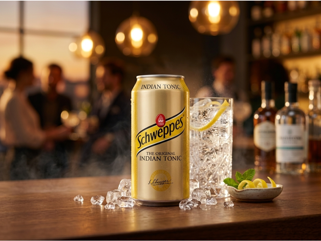 Schweppes Indian Tonic 330 ml - servírování na ledu