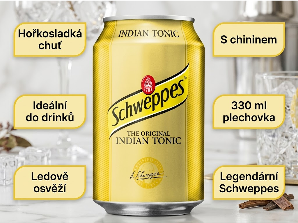 Schweppes Indian Tonic 330 ml - hlavní benefity