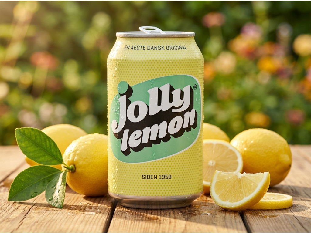 Jolly Lemon limonáda 330 ml v letní přírodě