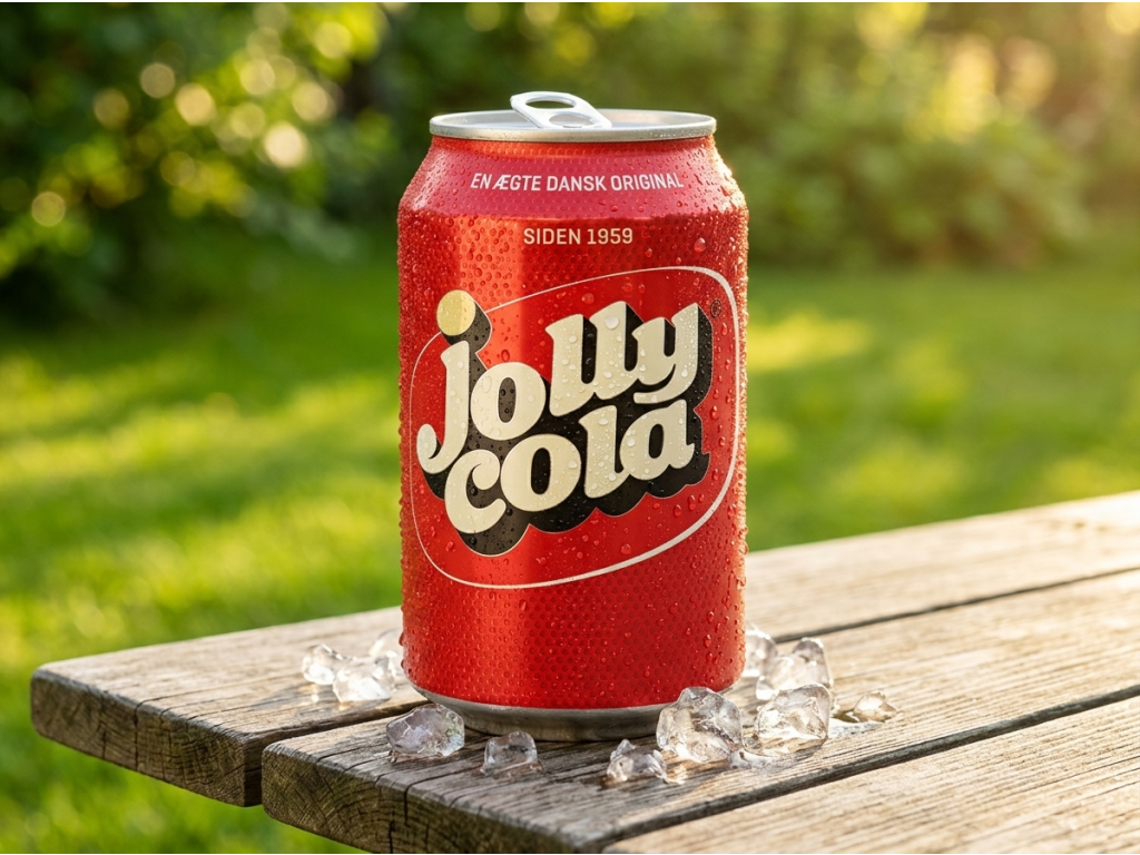 Jolly Cola 330 ml v letním prostředí