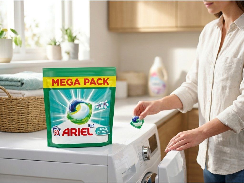 Ariel gelové kapsle 3v1 Ranní rosa universal při používání